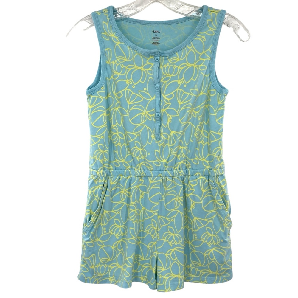 Tea Collection Floral Print Knit Romper